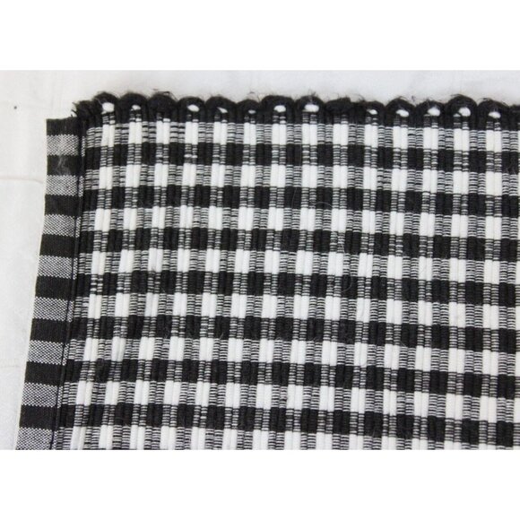 4 Pc Black Plaid Gingham Place mats Set Casual Picnic Country Classic Fabric - Picture 2 of 15